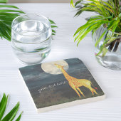 Giraffe en maan | Aangepast Onderzetter Drink Ston