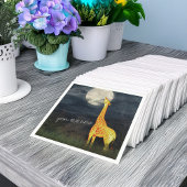 Giraffe en maan | Aangepast papier — luiers Servetten