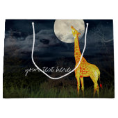 Giraffe en maan | Aangepaste cadeautas (Voorkant)