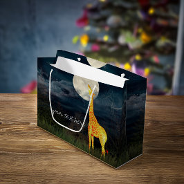 Giraffe en maan | Aangepaste cadeautas