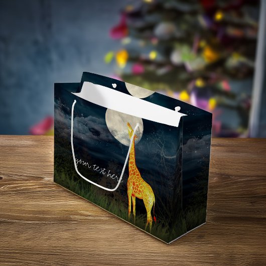 Giraffe en maan | Aangepaste cadeautas