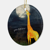Giraffe en maan | Aangepaste decoratie van Ornamen (Links)