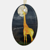 Giraffe en maan | Aangepaste decoratie van Ornamen (Links)