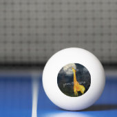 Giraffe en maan |Aangepaste driesterren pingpongba Pingpongbal (Net)