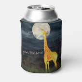 Giraffe en maan | Aangepaste Koelbox flesjes Blikjeskoeler (Blikje Achterkant)