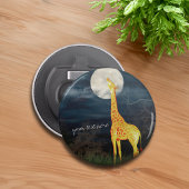 Giraffe en maan | Aangepaste opening voor magneten Button Flesopener