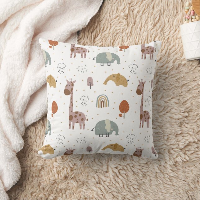 Giraffe en olifant baby kussen (Deken)