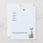 Giraffe en olifant Baby shower Kaart (Achterkant)