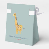 Giraffe en Olifant Boy Safari Baby shower Bedankdoosjes (Achterkant)