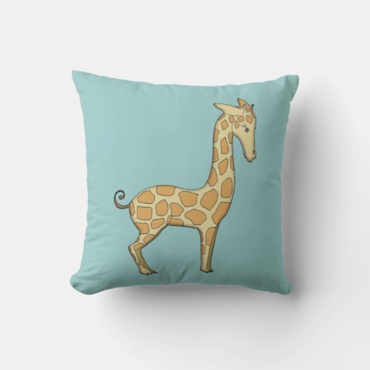 Giraffe en Olifant Kinderen Baby Worp Kussen (Voorkant)