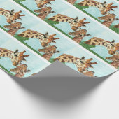 Giraffe- en omslagpapier voor mama en Baby Cadeaupapier (Hoek)