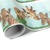 Giraffe- en omslagpapier voor mama en Baby Cadeaupapier (Rol Hoek)