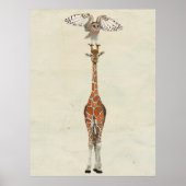 GIRAFFE en OWL Art Poster (Voorkant)