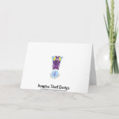 Giraffe en Oxpecker Happy Birthday Kaart (Achterkant)