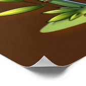 Giraffe en Panda Monogrammed Naam | Poster (Hoek)