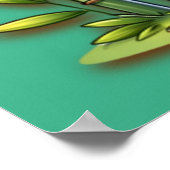 Giraffe en Panda Monogrammed Naam | Poster (Hoek)