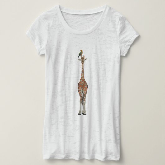 Giraffe en PARROT T-shirt (Design voorkant)