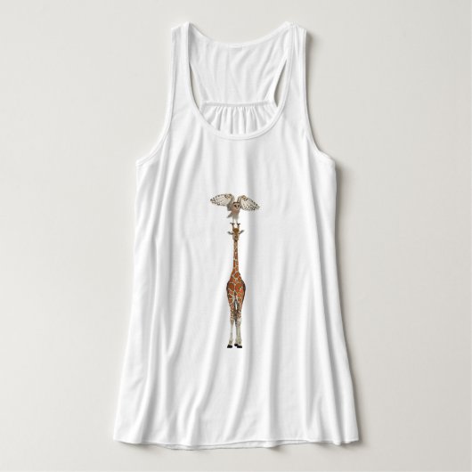 Giraffe en personeel tanktop (Design voorkant)