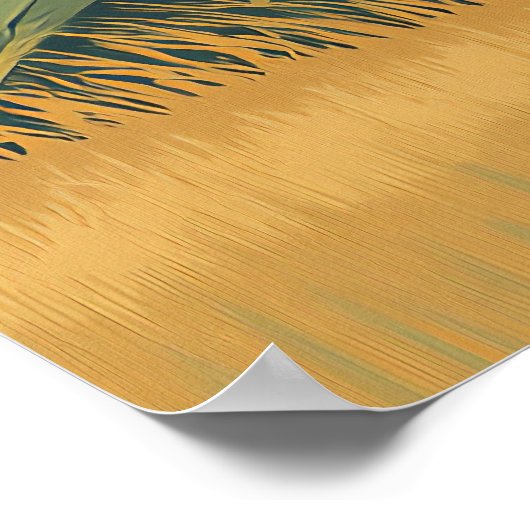 Giraffe en safari vogels poster (Hoek)