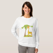 Giraffe en structuur t-shirt (Voorkant volledig)