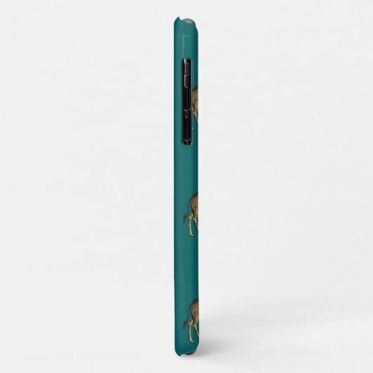 Giraffe en tijger afdrukken Gold Blauwgroen  afbee Case-Mate iPhone Case (Achterkant/links)