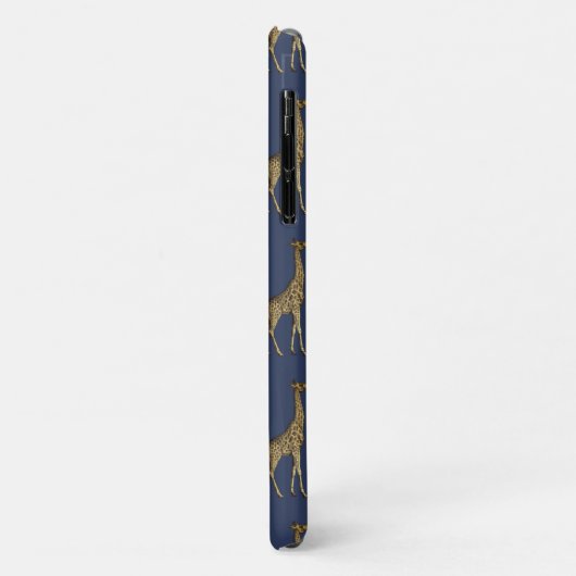 Giraffe en tijger afdrukken Gold Blue  grafische k Case-Mate iPhone Case (Achterkant/links)