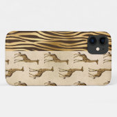 Giraffe en tijger afdrukken Gold Brown  afbeelding Case-Mate iPhone Case (Achterkant (horizontaal))