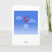 Giraffe en vlinder in liefde kaart (Achterkant)