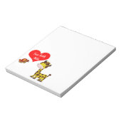Giraffe- en vlinderbloemnoot notitieblok (Linkerzijde)
