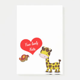 Giraffe- en vlinderbloemnoot post-it® notes