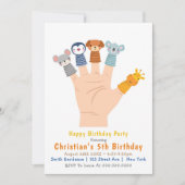 Giraffe en Vrienden 5e verjaardag Uitnodigingen (Voorkant)