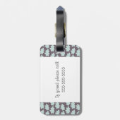 Giraffe en wolken bagagelabel (Achterkant verticaal)