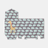 Giraffe en wolken bedankdoosjes (Uitgevouwen)
