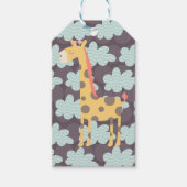 Giraffe en wolken cadeaulabel (Voorkant)