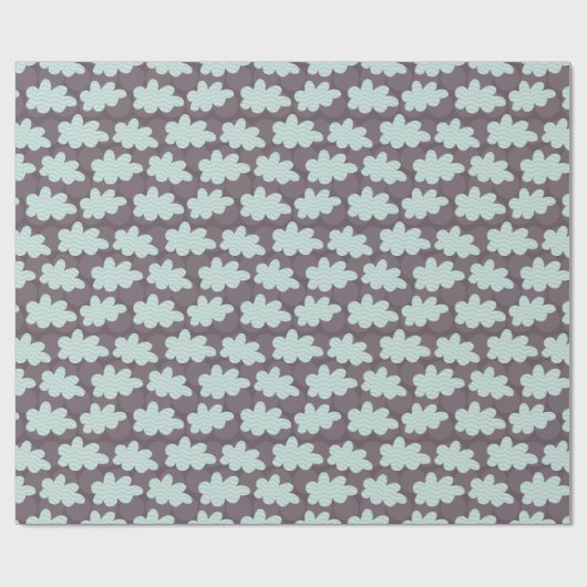 Giraffe en wolken cadeaupapier (Vlak)