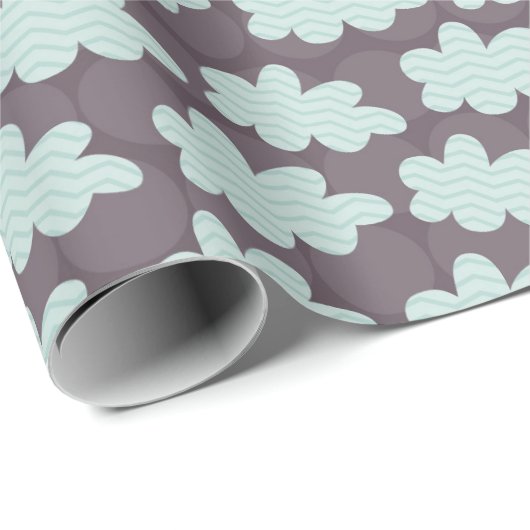 Giraffe en wolken cadeaupapier (Rol Hoek)