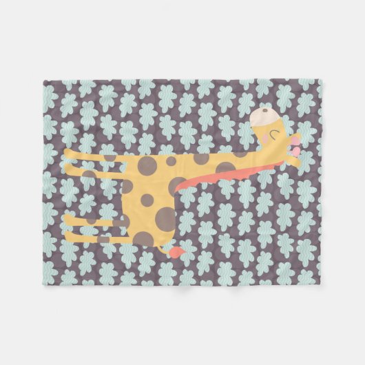 Giraffe en wolken fleece deken (Voorkant (Horizontaal))