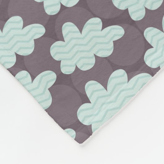 Giraffe en wolken fleece deken (Hoek)