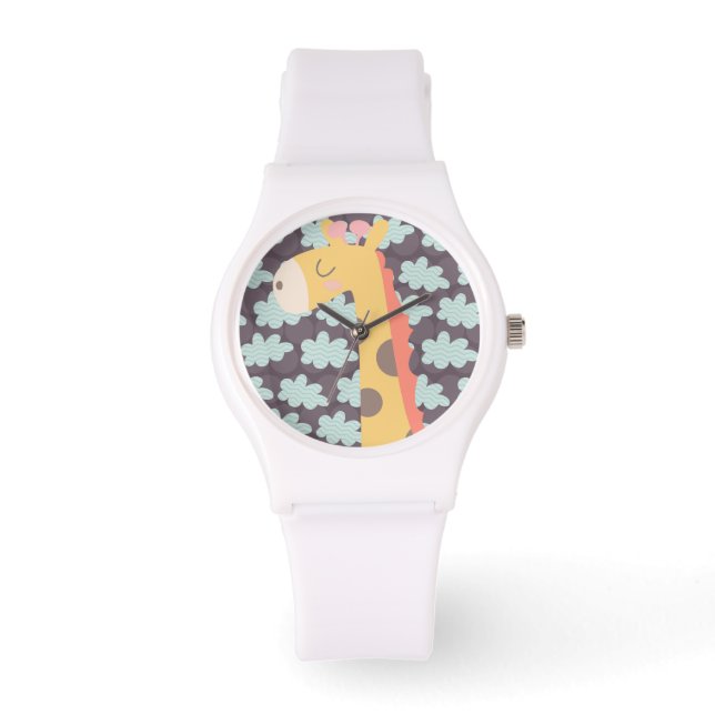 Giraffe en wolken horloge (Voorkant)