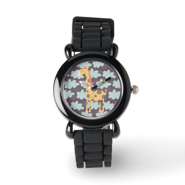 Giraffe en wolken horloge (Voorkant)