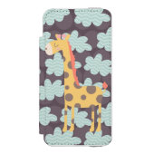 Giraffe en wolken incipio iPhone portemonnee hoesje (Voorkant Agenda)