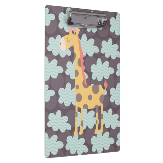 Giraffe en wolken klembord (Rechts)