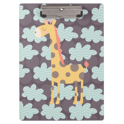 Giraffe en wolken klembord (Voorkant)