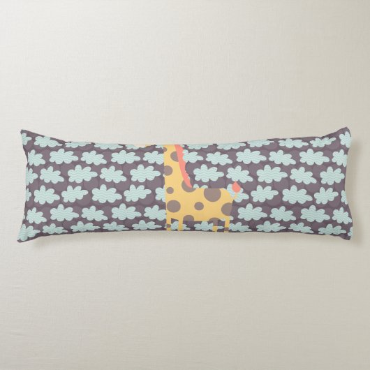 Giraffe en wolken lichaamskussen (Voorkant)