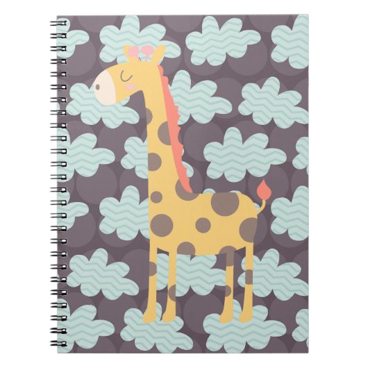Giraffe en wolken notitieboek (Voorkant)