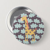 Giraffe en wolken ronde button 7,6 cm (Voorkant /achterkant)
