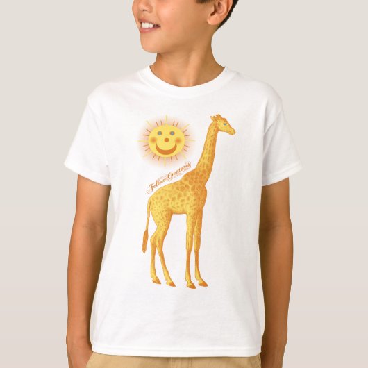 Giraffe en zon met Fellow Creaters Logo T-shirt (Voorkant)