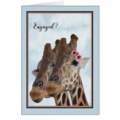 Giraffe Engagement Card, Zoo Party (Voorkant)