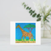 Giraffe (enkel) - Ansichtkaart Briefkaart (Staand voorkant)