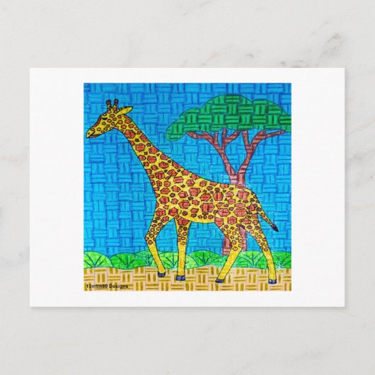 Giraffe (enkel) - Ansichtkaart Briefkaart (Voorkant)